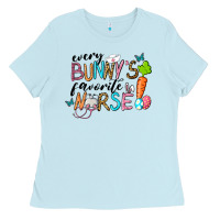 Baby Blue Every Bunnys Favorite Nurse Ladies Tee - RanaPortraitStore