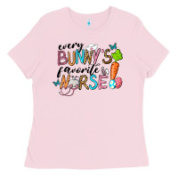Bubblegum Pink Every Bunnys Favorite Nurse Ladies Tee - RanaPortraitStore