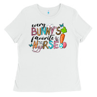 White Every Bunnys Favorite Nurse Ladies Tee - RanaPortraitStore