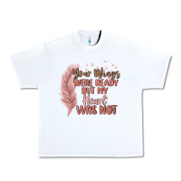 White your wings were ready but my heart was not Urban Heavy Tee - MaliasSmallBusiness