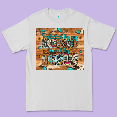 Protected Husband Saved By Jesus Premium Tee Designed By Jahusdesignshop