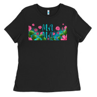 Black cactus and flowers mama libbey glass Ladies Tee - HRA Design Shop