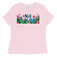 Bubblegum Pink cactus and flowers mama libbey glass Ladies Tee - HRA Design Shop