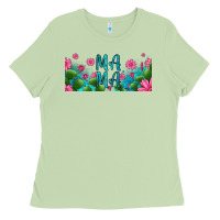 Matcha cactus and flowers mama libbey glass Ladies Tee - HRA Design Shop