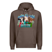 Coffee heifers its cold outside Premium Hoodie - CowGirlArtShop