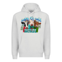 Dove Grey heifers its cold outside Premium Hoodie - CowGirlArtShop