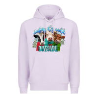 Lilac heifers its cold outside Premium Hoodie - CowGirlArtShop