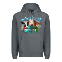Rock heifers its cold outside Premium Hoodie - CowGirlArtShop