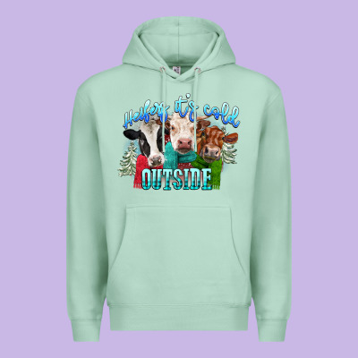 Heifers Its Cold Outside Premium Hoodie Designed By Cowgirlartshop