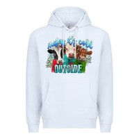White heifers its cold outside Premium Hoodie - CowGirlArtShop