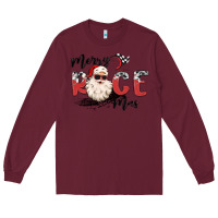 Burgundy merry race mas Long Sleeve Tee - MaliasSmallBusiness