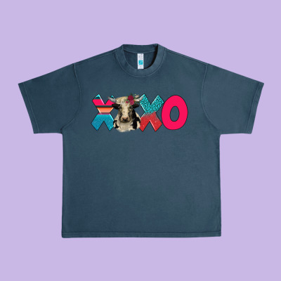Xoxo Holstein Cow Urban Heavy Tee Designed By Adodesignshop