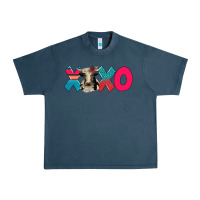 Midnight Navy xoxo holstein cow Urban Heavy Tee - AdoDesignShop