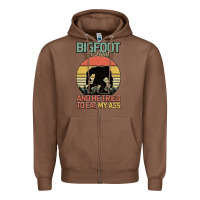 Chestnut Bigfoot is real and he tried to eat my ass Zipper Hoodie - Bettercallsaul