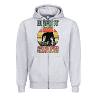 Heather Grey Bigfoot is real and he tried to eat my ass Zipper Hoodie - Bettercallsaul