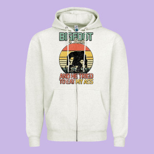 Bigfoot Is Real And He Tried To Eat My Ass Zipper Hoodie Designed By Bettercallsaul
