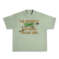 Oil Green my worth is not defined by my size Urban Heavy Tee - MaliasSmallBusiness