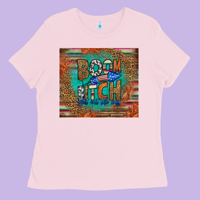 Boom Bitch Get Out The Way Ladies Tee Designed By Hra Design Shop