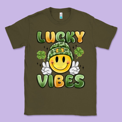 Lucky Vibes Classic Tee Designed By Maliassmallbusiness