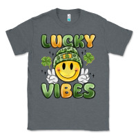 Charcoal Heather lucky vibes Classic Tee - MaliasSmallBusiness