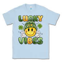 Dusty Blue lucky vibes Classic Tee - MaliasSmallBusiness