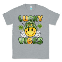 Heather Grey lucky vibes Classic Tee - MaliasSmallBusiness