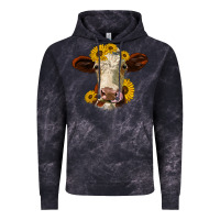 Cloud Black hereford cattle sunflowers heifer Vintage Hoodie - Jasminsmagicworld