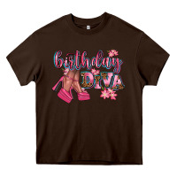 Chocolate Brown birthday diva Heavy Core Tee - AdoDesignShop