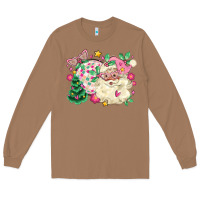 Toasted Coconut pink santa and disco ball with christmas tree Long Sleeve Tee - MaliasSmallBusiness