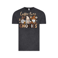 Vintage Black coffee time gnomies Vintage Tee - MaliasSmallBusiness