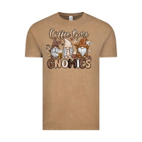 Vintage Coffee coffee time gnomies Vintage Tee - MaliasSmallBusiness