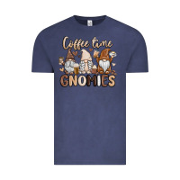 Vintage Denim coffee time gnomies Vintage Tee - MaliasSmallBusiness