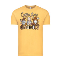 Vintage Mustard coffee time gnomies Vintage Tee - MaliasSmallBusiness