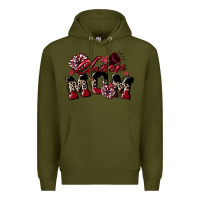 Army Green cheer mom  maroon Premium Hoodie - CowGirlArtShop