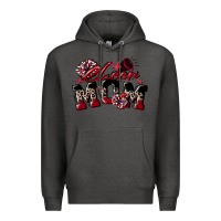 Charcoal Heather cheer mom  maroon Premium Hoodie - CowGirlArtShop