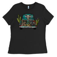 Black soldier truck Ladies Tee - CowhideDigitalArt
