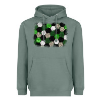 Sage Soccer leopard glitter background Heavyweight Hoodie - HowdyJamesFarm