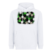 White Soccer leopard glitter background Heavyweight Hoodie - HowdyJamesFarm