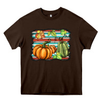 Chocolate Brown fall pumpkin  background Heavy Core Tee - BarkalooDesign