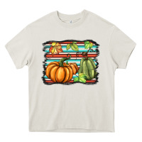 Cream fall pumpkin  background Heavy Core Tee - BarkalooDesign