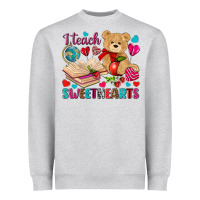 Heather Grey i teach sweethearts Heavyweight Sweatshirt - NancyCooperArtShop