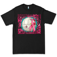 Black pink out breast cancer volleyballs Premium Tee - AdoDesignShop