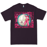 Plum pink out breast cancer volleyballs Premium Tee - AdoDesignShop