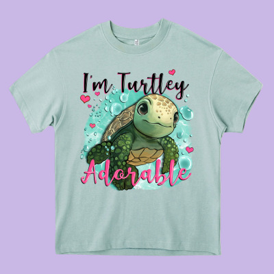 I'm Turtley Adorable Heavy Core Tee Designed By Jahusdesignshop