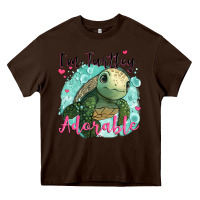 Chocolate Brown i'm turtley adorable Heavy Core Tee - JahusDesignShop