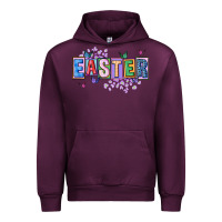 Mauve Wine easter with leopard Urban Hoodie - FaDigitalArtStudio