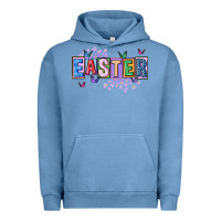 Pigment Pebble Blue easter with leopard Urban Hoodie - FaDigitalArtStudio
