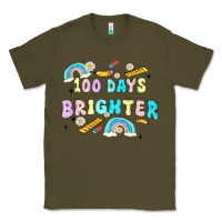 Army Green 100 days brighter Classic Tee - MaliasSmallBusiness