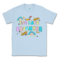 Dusty Blue 100 days brighter Classic Tee - MaliasSmallBusiness