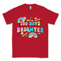 Red 100 days brighter Classic Tee - MaliasSmallBusiness